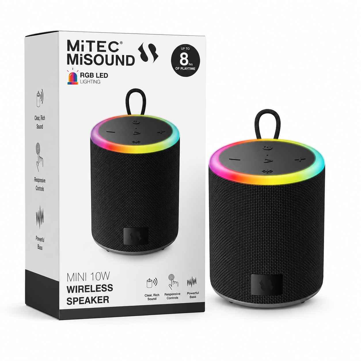 MiTEC MiSound Bluetooth Speaker BT10 Black | Mini 10W | BUY 1 GET 1 FREE!