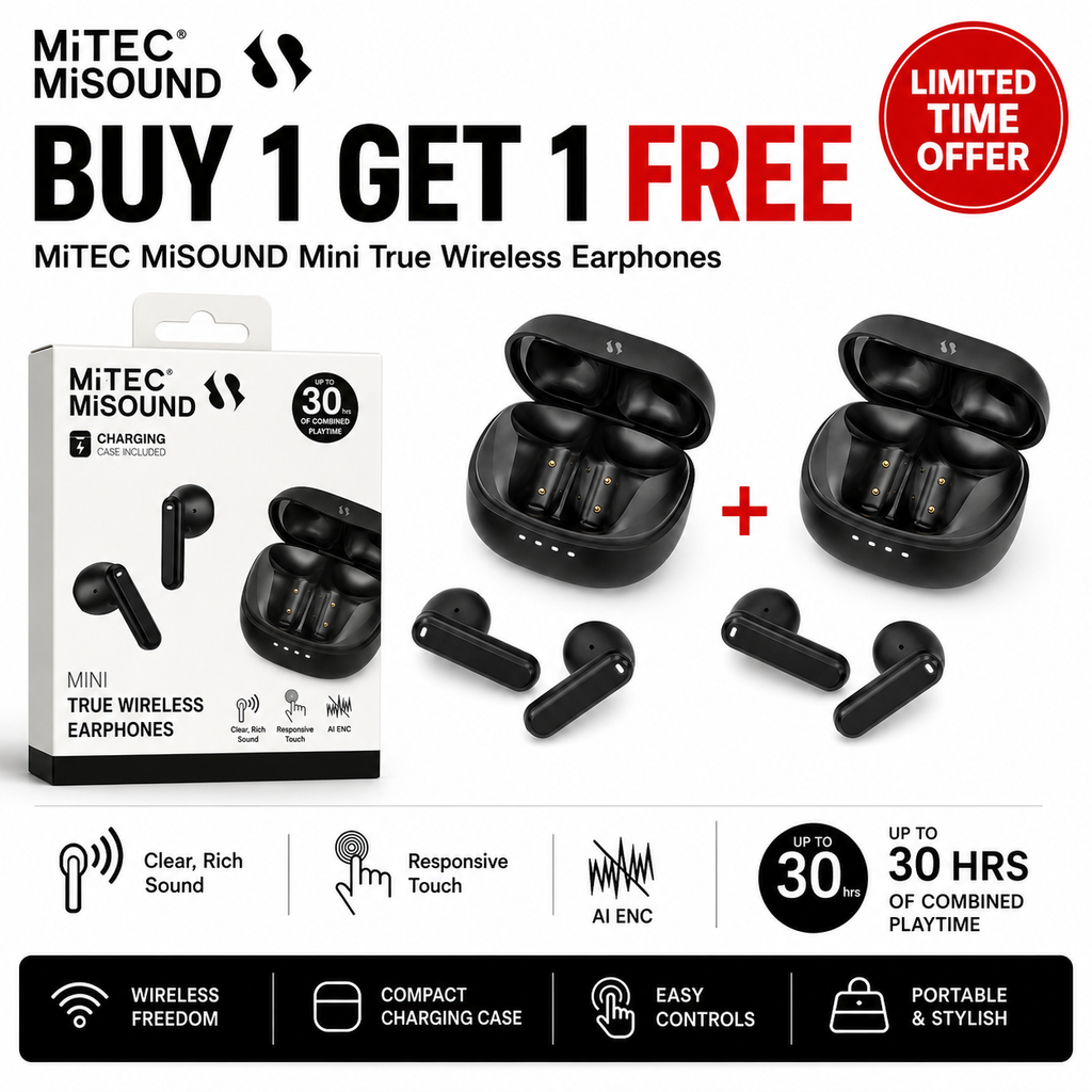 MiTec MiSound Mini True Wireless Earphones | BUY 1 GET 1 FREE!