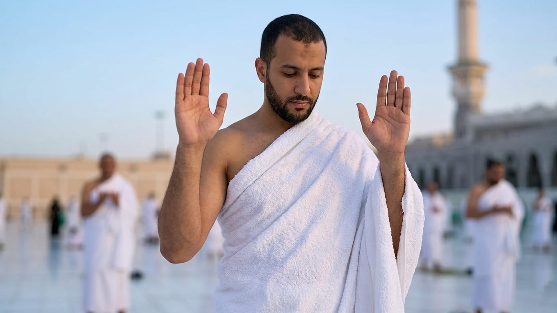 Premium Men’s Ihram Towel 2-Piece Set | 100% Cotton Fabric, Breathable and Absorbent